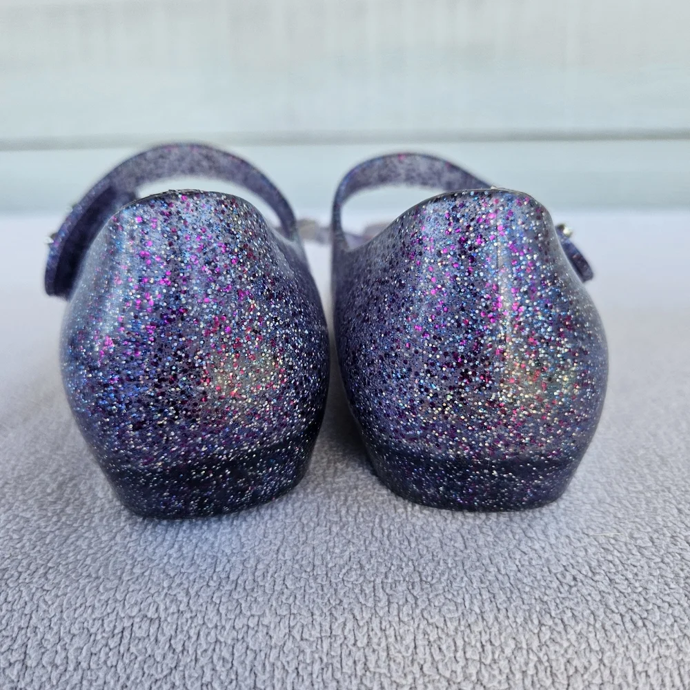 Mini Melissa Ultragirl Trick or Treat Halloween Mary Jane Purple Flats SZ 10